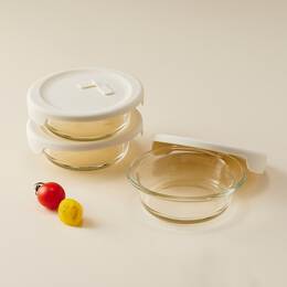 Bộ 3 Hộp thủy tinh đựng thức ăn LocknLock Easy meal glass container LLG301S3 250ml*3 / LLG302S3 355ml*3